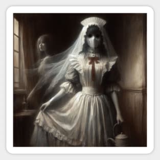 The ghost lady and her ghost maid Sticker